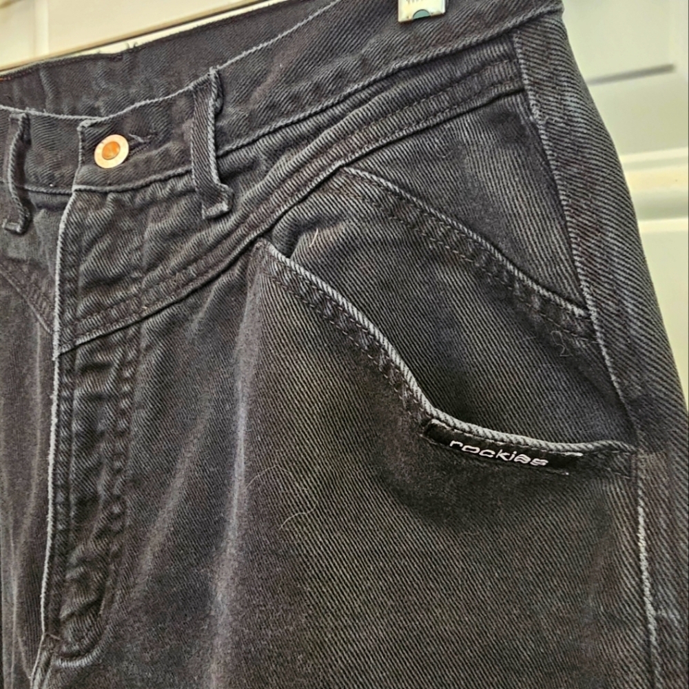 Vintage, retro, jeans, denim, streetwear, casual, baggy, black, 14,  cotton